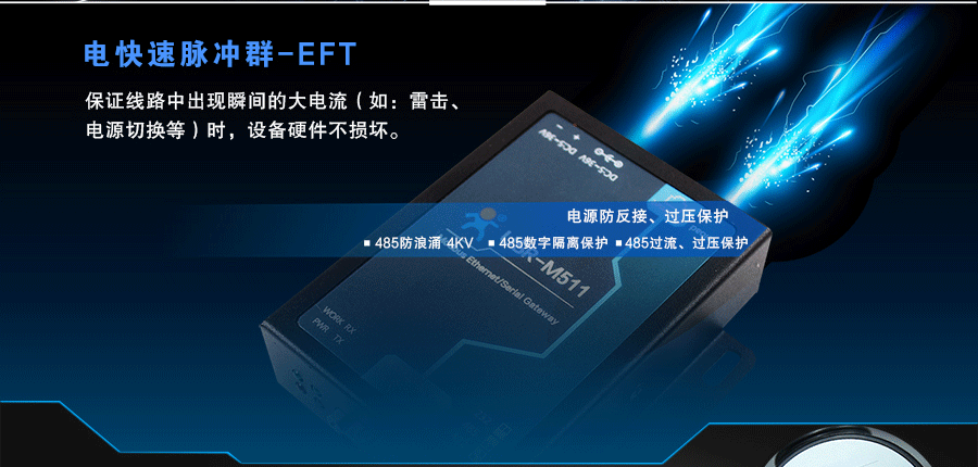 modbus网关的硬件保护：EFT